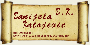 Danijela Kalojević vizit kartica